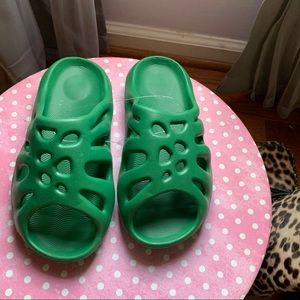 Green sandals